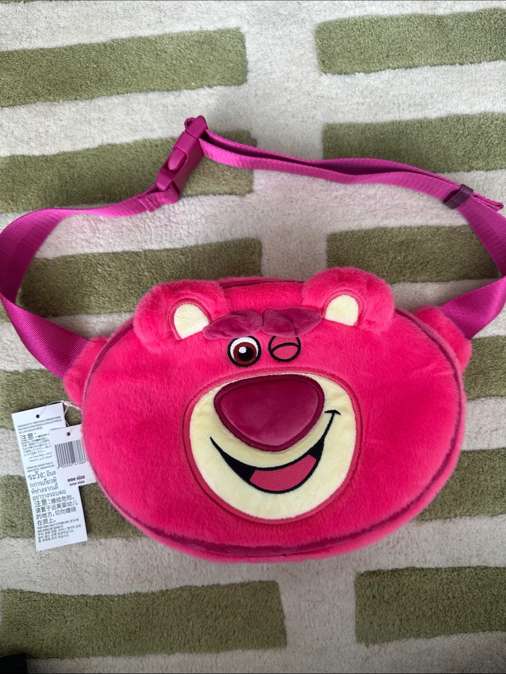 Disney Toy Story Lottao Plush Bear Cross Body Fanny Pack Bag
